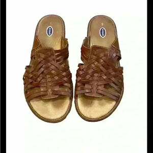 Dr Scholl’s Sandals Comfort Slides Faux Leather Casual Shoes Vegan Huarache Boho